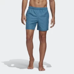 Bañador Adidas Check CLX Azul Cuadros Hombre -Tienda Barata Nadar Equipo banador adidas check clx azul cuadros hombre 4