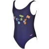 Bañador Arena AWT Kids Azul Niña -Tienda Barata Nadar Equipo banador arena awt kids azul nina