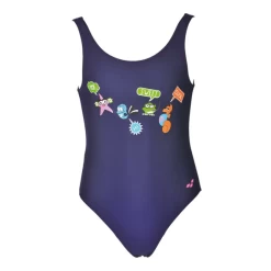 Bañador Arena AWT Kids Azul Niña -Tienda Barata Nadar Equipo banador arena awt kids azul nina 2