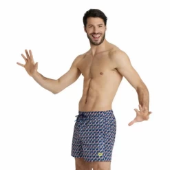 Bañador Arena Beach Short Allover Azul Multi Hombre