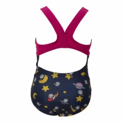 Bañador Arena Space Cats Azul Marino Rosa Amarillo Niña -Tienda Barata Nadar Equipo banador arena space cats azul marino rosa amarillo nina 2