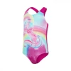 Bañador Speedo Digital Placement Swimsuit Rosa Niña