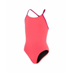 Bañador Speedo Lane Line Back Solid Coral Niña