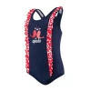 Bañador Speedo SpashMaster Frill Azul Marino Niña -Tienda Barata Nadar Equipo banador speedo spashmaster frill azul marino nina