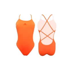 Bañador Turbo Natación Sincronizada Sirene Naranja Mujer